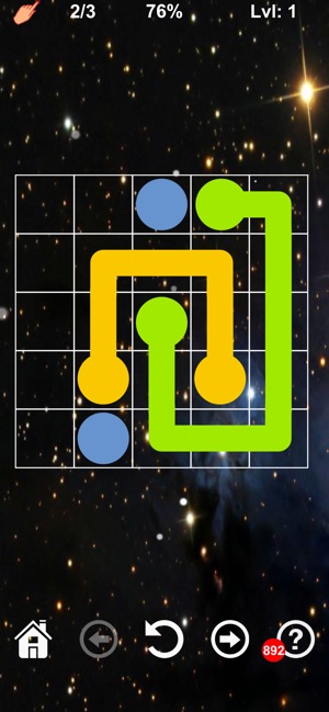 Connect colored lines - puzzle