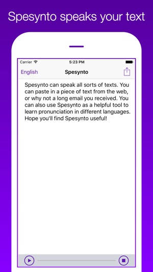 Spesynto Speech Synthesis