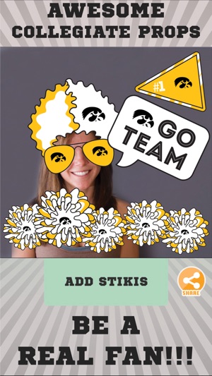 Iowa Hawkeyes Selfie Stickers(圖2)-速報App