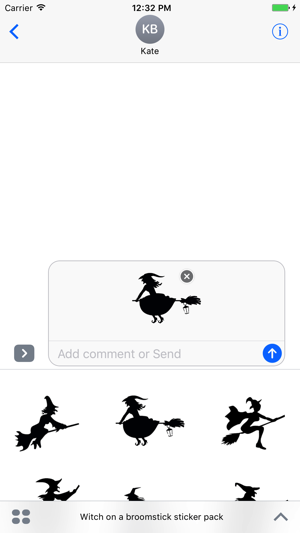 Witch on a broomstick sticker pack(圖3)-速報App