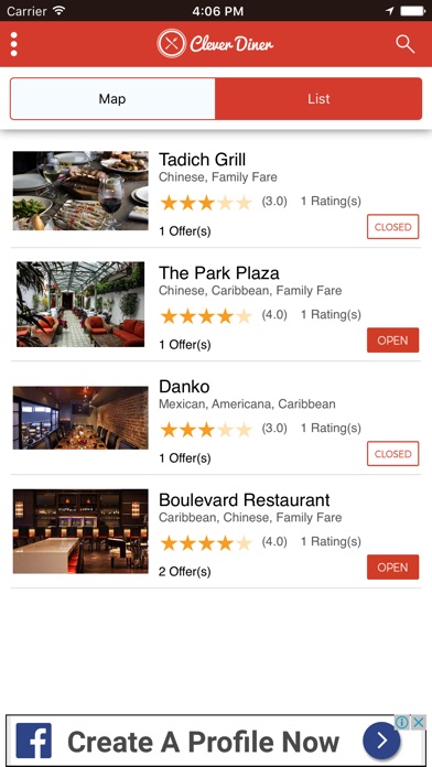 Clever Diner Restaurant Deals screenshot 2