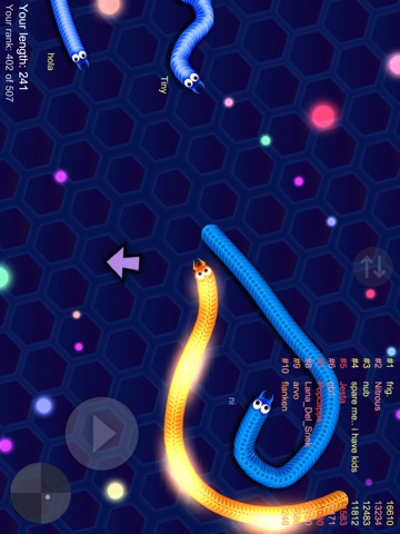 Скриншот из Glowing Snake King Online Game