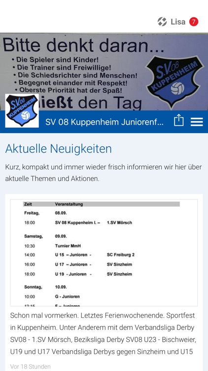 SV 08 Kuppenheim Junioren