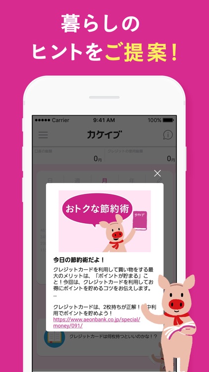 家計簿カケイブ - たまる家計簿アプリ byイオン銀行 screenshot-6