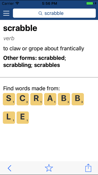 SCRABBLE Dictionary Screenshot