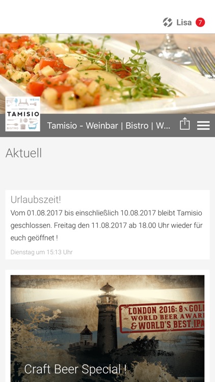 Tamisio - Bistro, Weinhandel