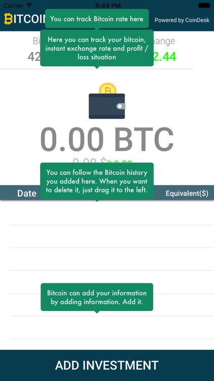 Bitcoin Tracker - Agenda