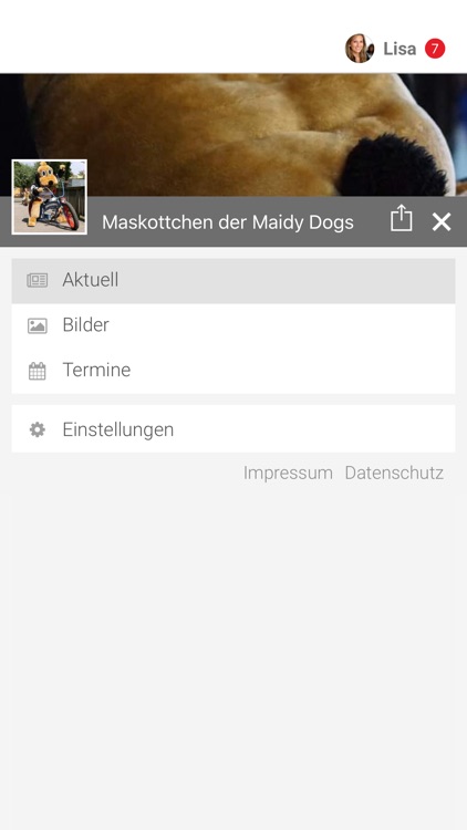 Maskottchen der Maidy Dogs