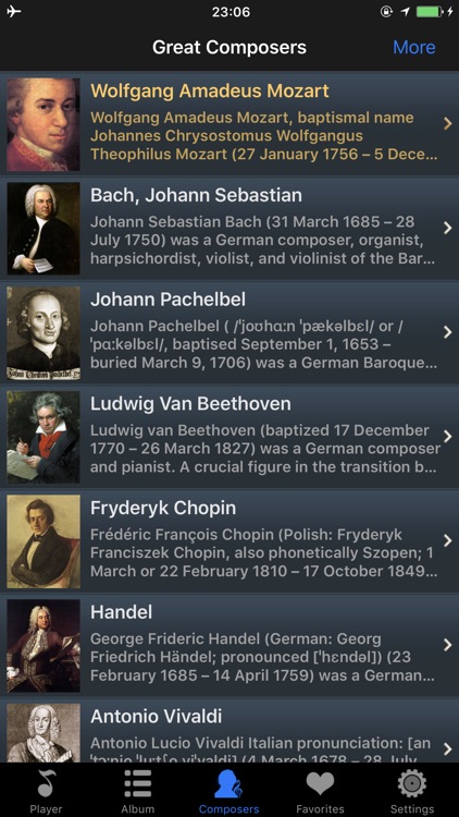 classical music player - master collection