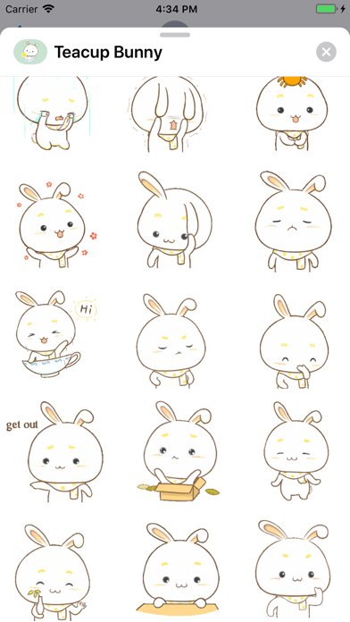 Teacup Bunny Animated Stickers screenshot 3