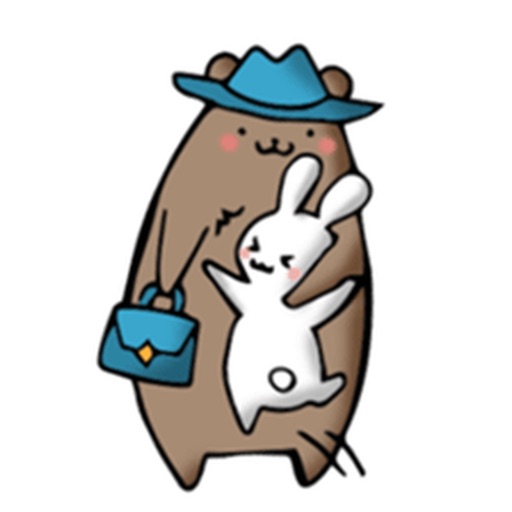 White Bunny and Brown Bear icon