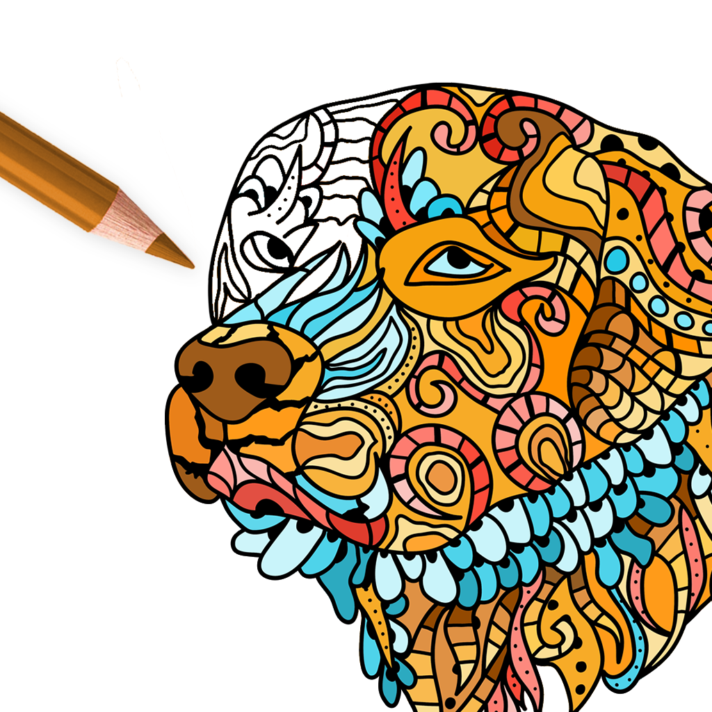 「犬 の 塗り絵 - 大人 の 塗り絵」 - iPadアプリ | APPLION