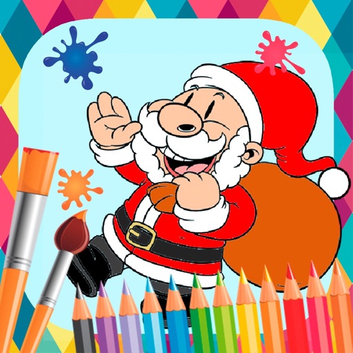 Christmas paint coloring book