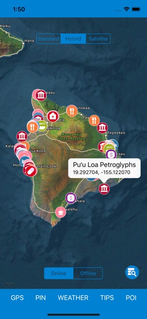 Big Island, Hawaii - Tour Map(圖1)-速報App