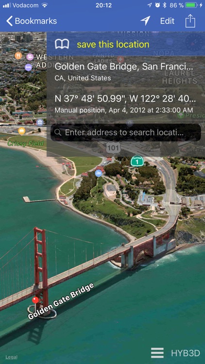 GPS location 3D/flyover