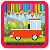 Coloring Book Crane Truck For Painting Game
