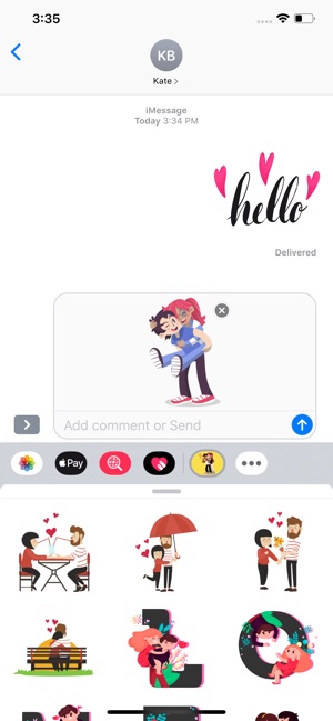 Hugging Couple Stickers(圖1)-速報App