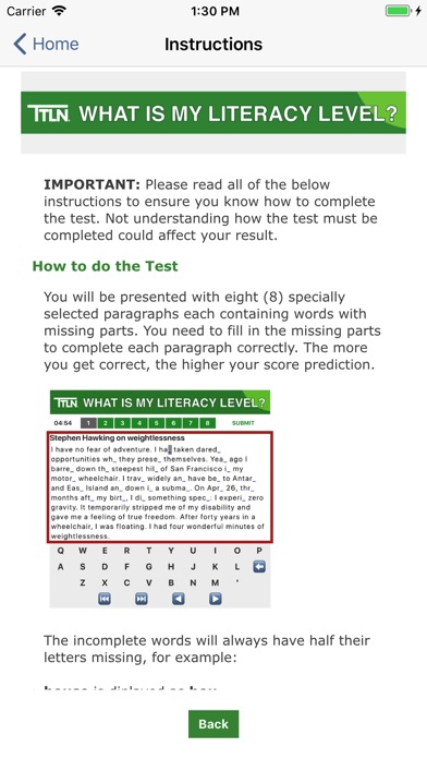 What Is My Literacy Level screenshot 2
