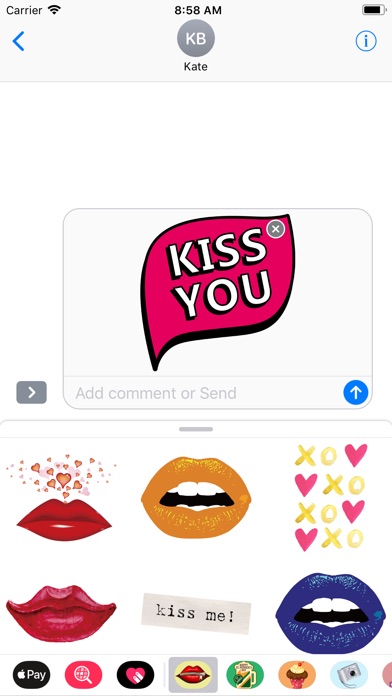Kiss Me Stickers App screenshot 3