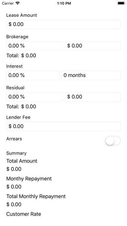 Lease Calculator