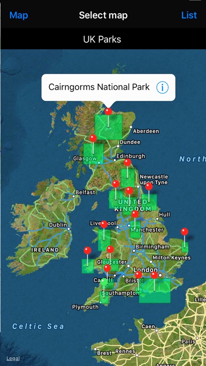 UK Parks & Forests GPS OS Maps