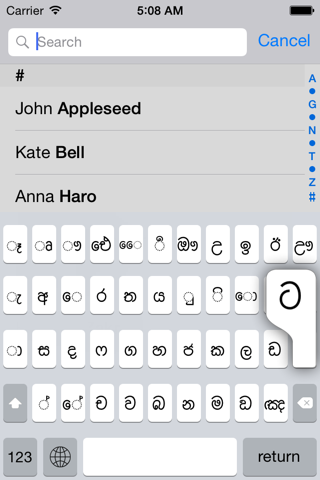 Sinhala keyboard for iOS Turbo screenshot 4