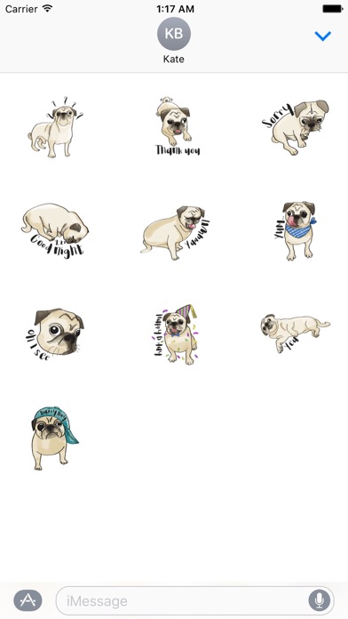 Buzzy Boy a Cute Pug Dog Sticker screenshot 2