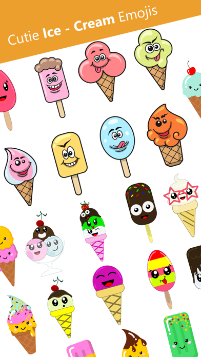 Ice Cream Emoji and Popsicle Emoji Stickers ส ำ ห ร บ พ ซ ภ า พ ห น า จ อ.
