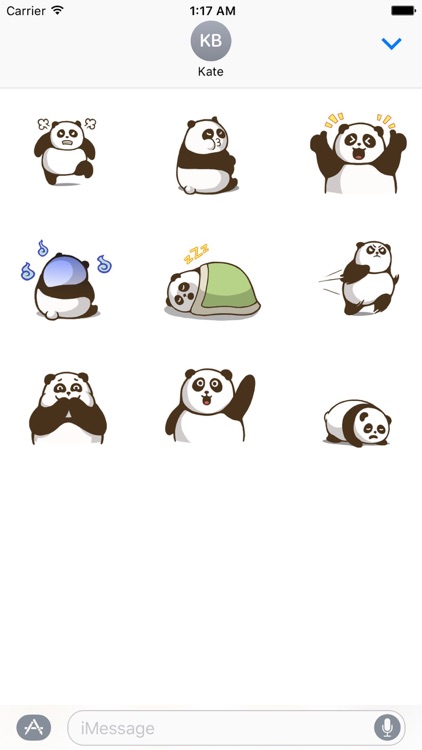 Animated Chubby Panda Sticker