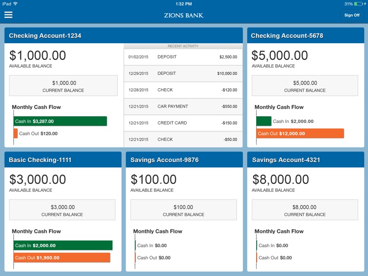 Zions Bank for iPad