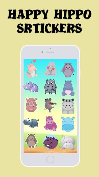 Happy Hippo Stickers screenshot 2