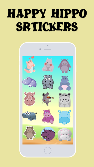 How to cancel & delete Happy Hippo Stickers from iphone & ipad 2