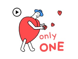 Animated Cute Heartman Sticker
