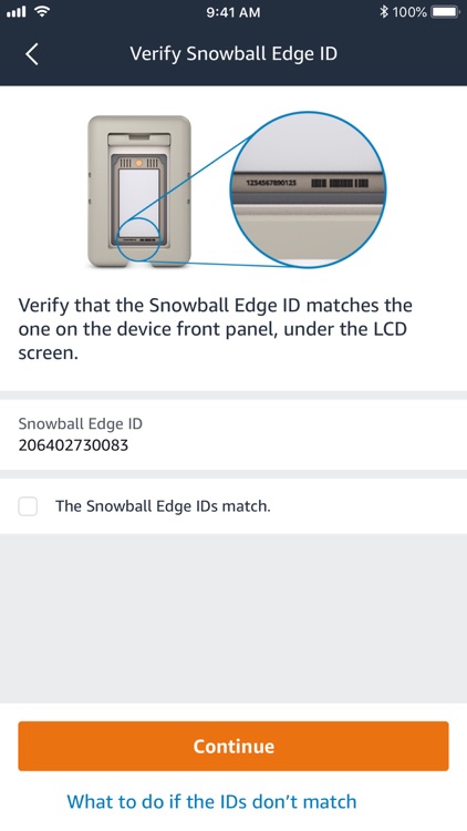 AWS Snowball Edge Verification