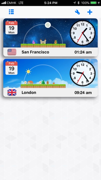 SR World Clock - Time zones