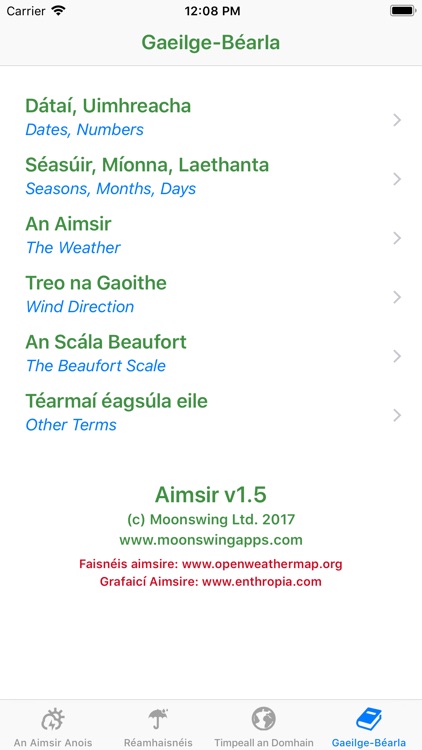 Aimsir - The Weather in Irish screenshot-3