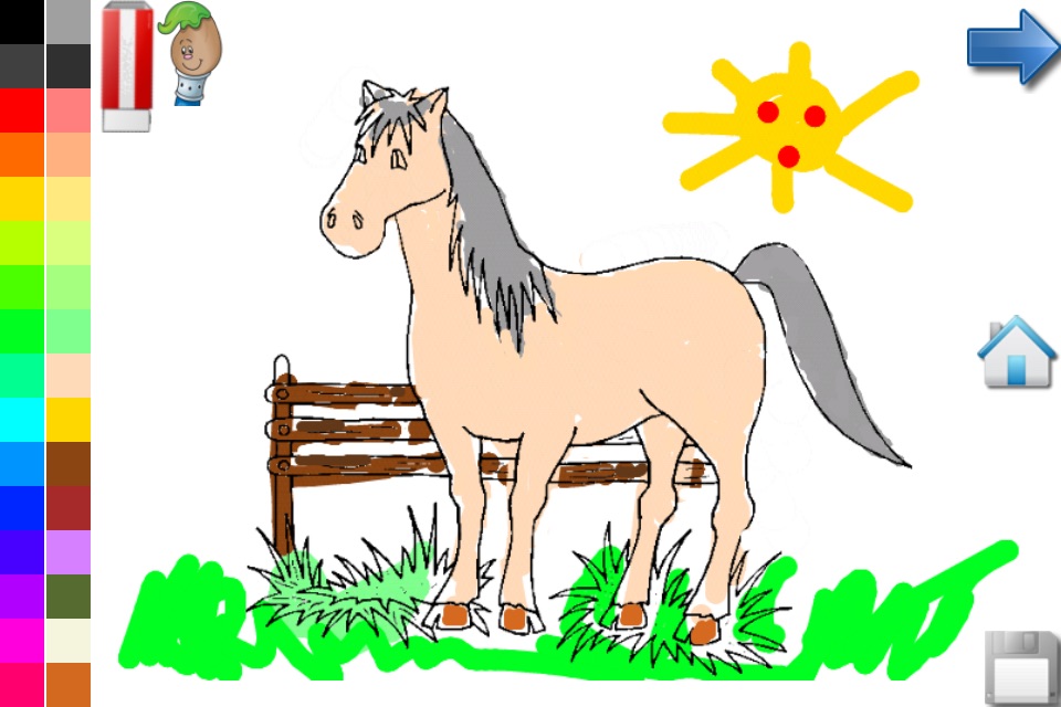 Coloring Book: Horses and Pony screenshot 3