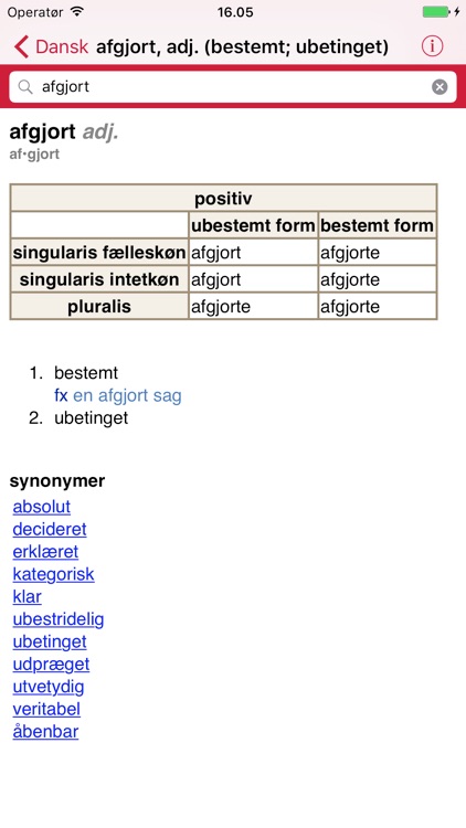 Gyldendal's Danish Dictionary screenshot-3