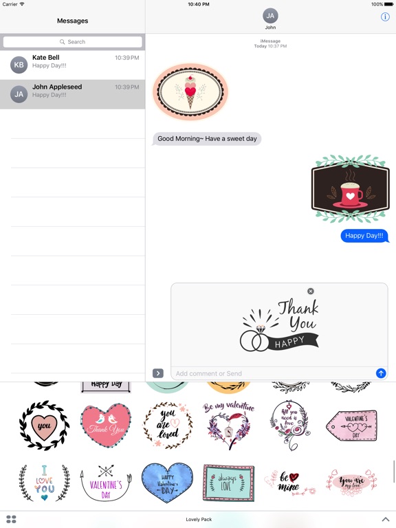 Lovely & Sweet Stickers Pack screenshot 7