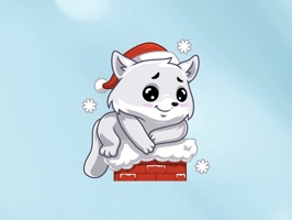 Cute Winter Kitty Stickers