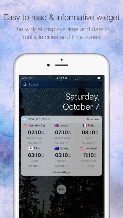 World Clock Time Zones Widget screenshot 4