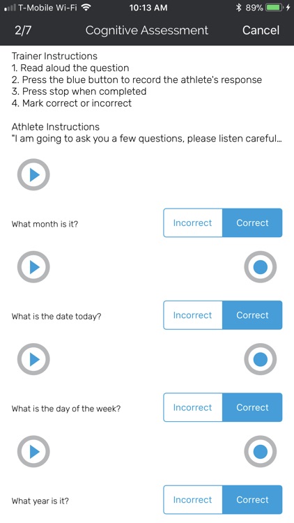 Canary Concussion Assessments