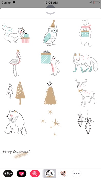 Cute Christmas Animal Stickers screenshot 3