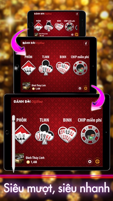 Danh bai offline: Tien len hay 1.3 IOS -