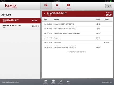 Kemba Roanoke FCU for iPad screenshot 3