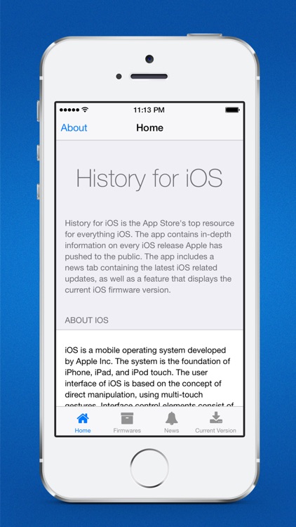 History for iOS