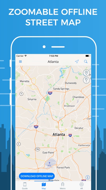 Atlanta Travel Guide with Offline Street Map