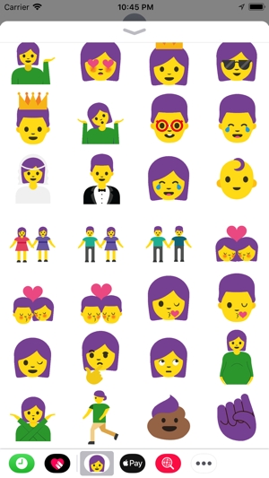 Purple Hair Emoji Stickers(圖3)-速報App