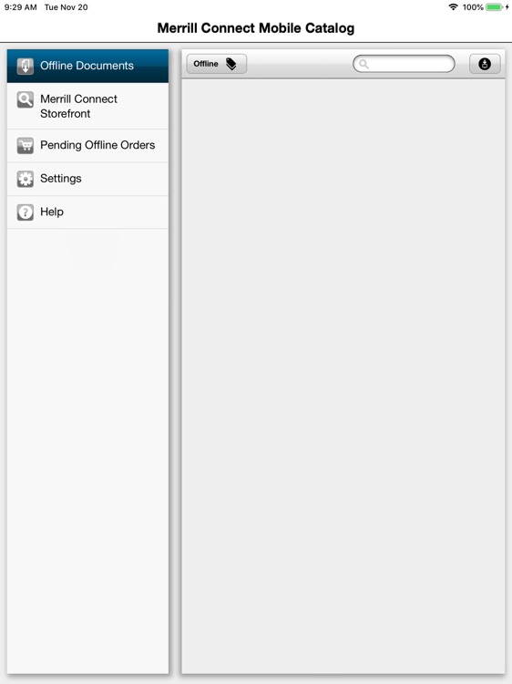 MerrillConnect Mobile Catalog