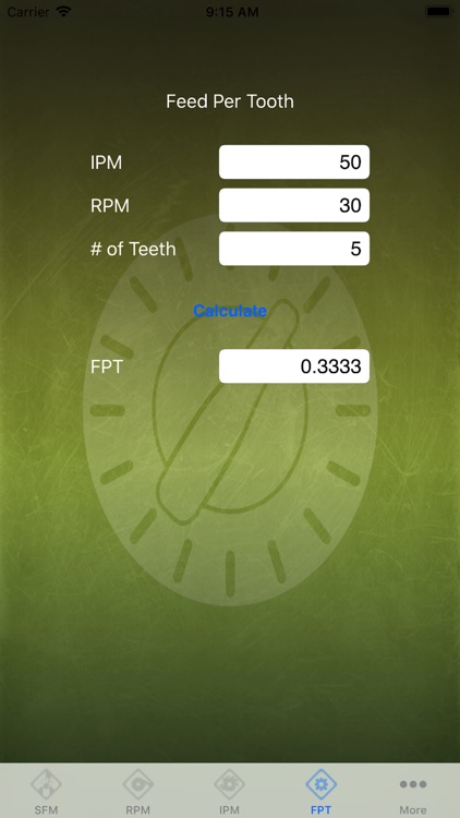 Feed Rate Calculator Lite screenshot-3